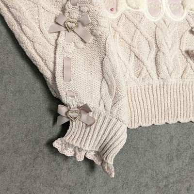 Liz Lisa - Twin bunnies sweater - Pink - NWT - Black - One Size