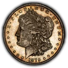 1879-S $1 Morgan Silver Dollar - Colorful Toning - Glassy BU - SKU-D7753
