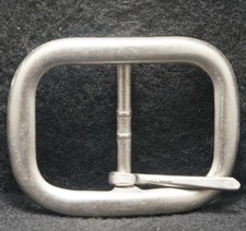 XF09166 VINTAGE 1970s  CLASSIC TONGUE-TYPE  UNISEX FASHION PEWTER BELT BUCKLE