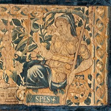 1650 Aubusson Tapestry 17th century symbolizing JUSTICE AND , Harmony and hope