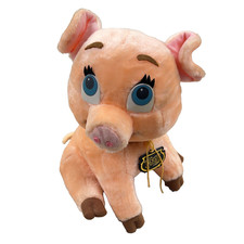 Vintage The Black Cauldron Hen Wen Pig Plush Stuffed Animal Disney Tomy 1985 80s