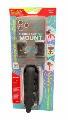 Tenikle PRO Bendable Suction Cup Tripod Mount Black Model TPRO-01-BLK All-in-One