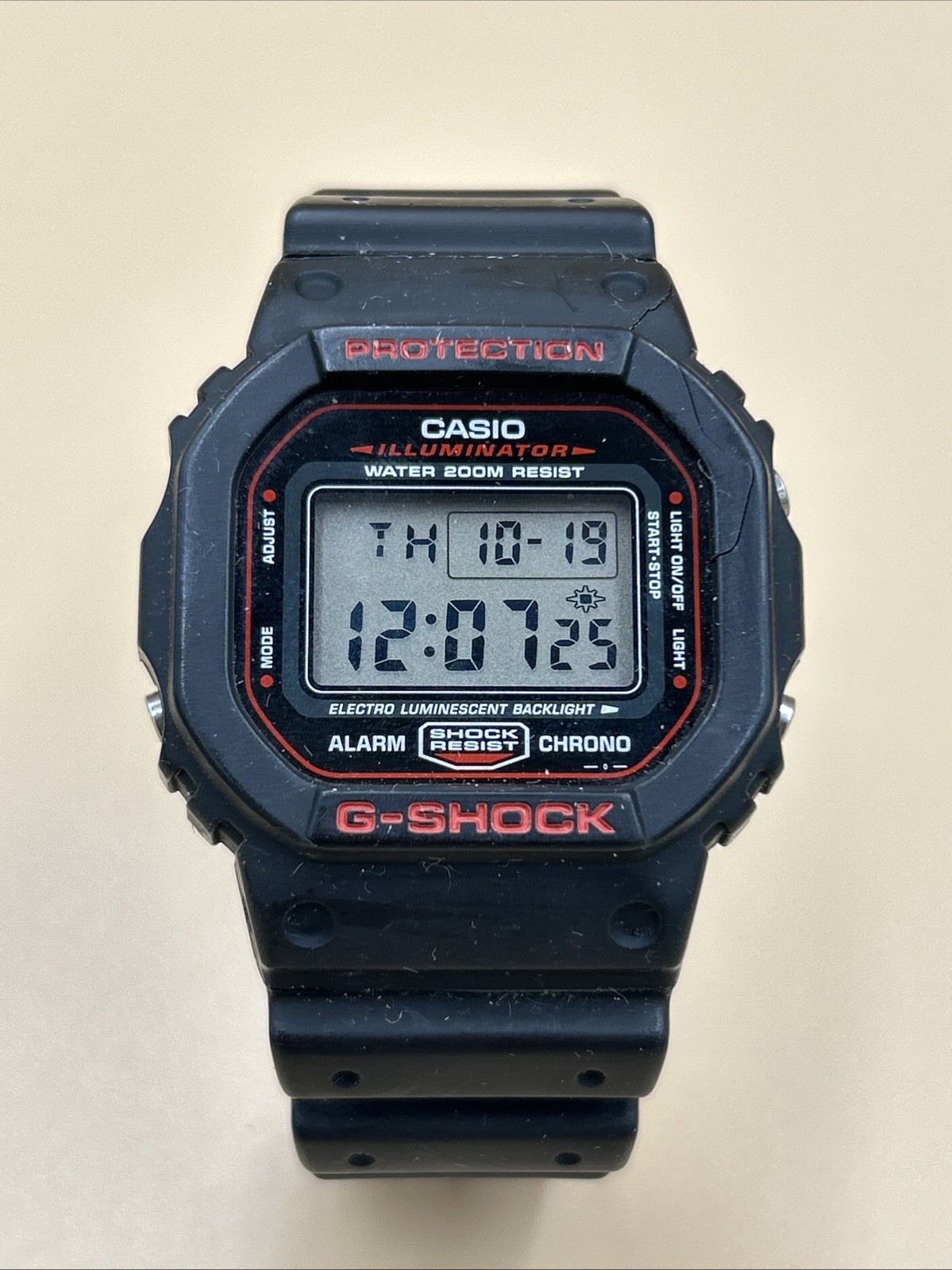 G-SHOCK DW-5600 Men's Watch Tested with New Battery Rare Red