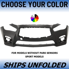 NEW Choose Your Color Front Bumper For 2014-2017 Infiniti Q50 Sport