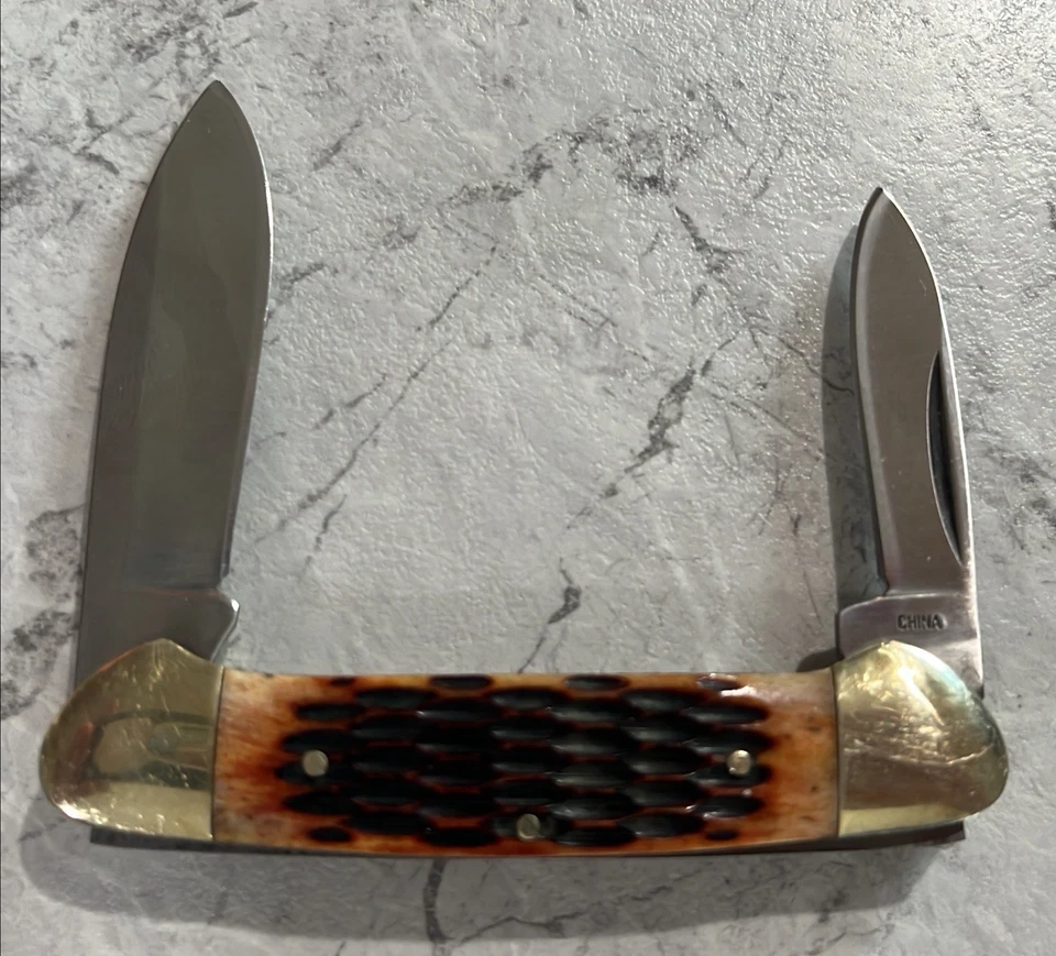 巴克刀独木舟口袋刀 389+,滑接头,2 刀片,二手 — 第 2/4 张图片