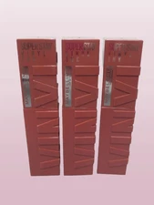MAYBELLINE SUPER STAY VINYL INK LIQUID LIPSTICK 120 PUNCHY 0.14 OZ NWOB 3PCS