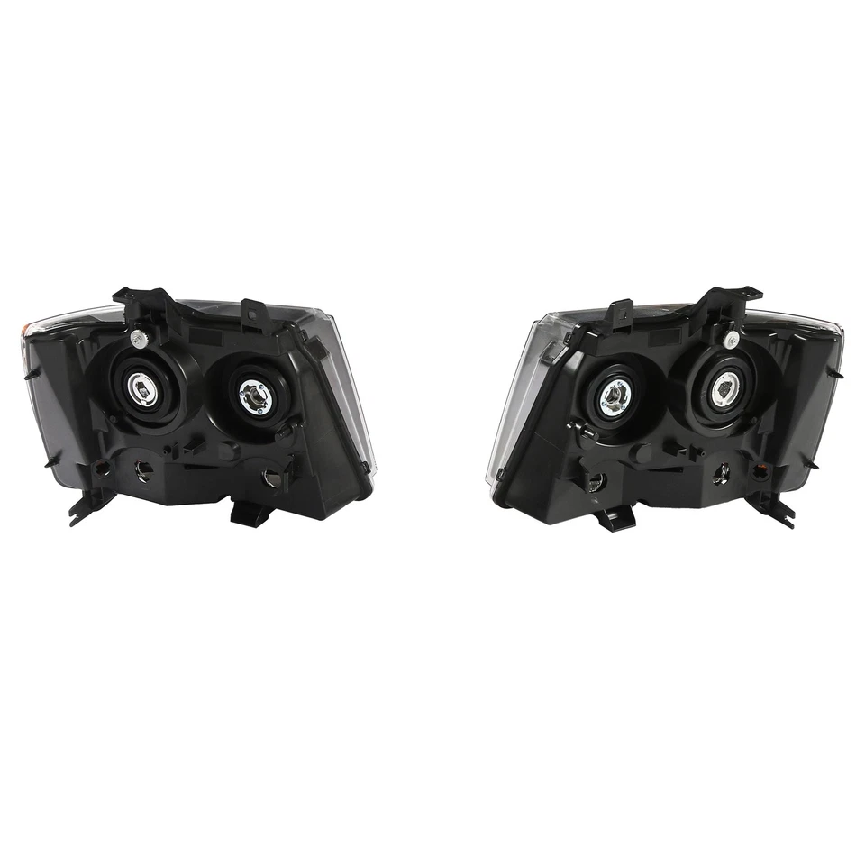 Headlights Black Housing Clear Lens Pair Fit for Chevy Suburban 1500/2500 07-14 Foto 2 de 4