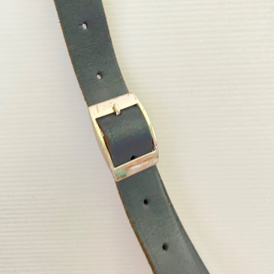 Bolso Cartera Only Midge Cuero Marrón y Azul Marino Hebillas Sivertone Foto 3 de 4