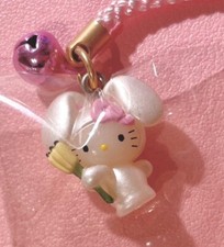 Hello Kitty Vintage Keychain charm Bunny Sanrio Gotochi strap Japan RARE 2003