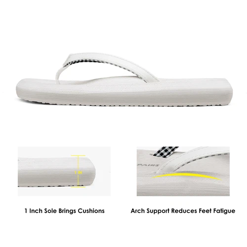 Damen-Flip-Flops Fußgewölbestütze weiche Polster leichte Strand-Riemensandalen - Bild 24 von 30