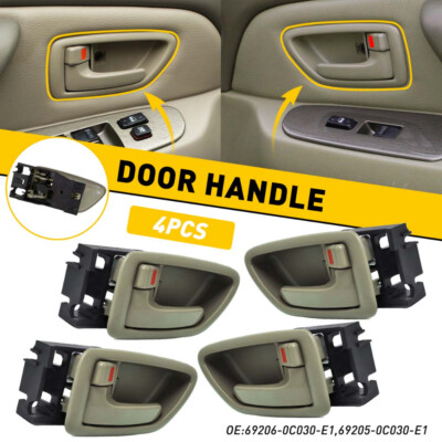 4pcs Inside Interior Door Handle Front + Rear Set for Toyota Sequoia 2001-2007