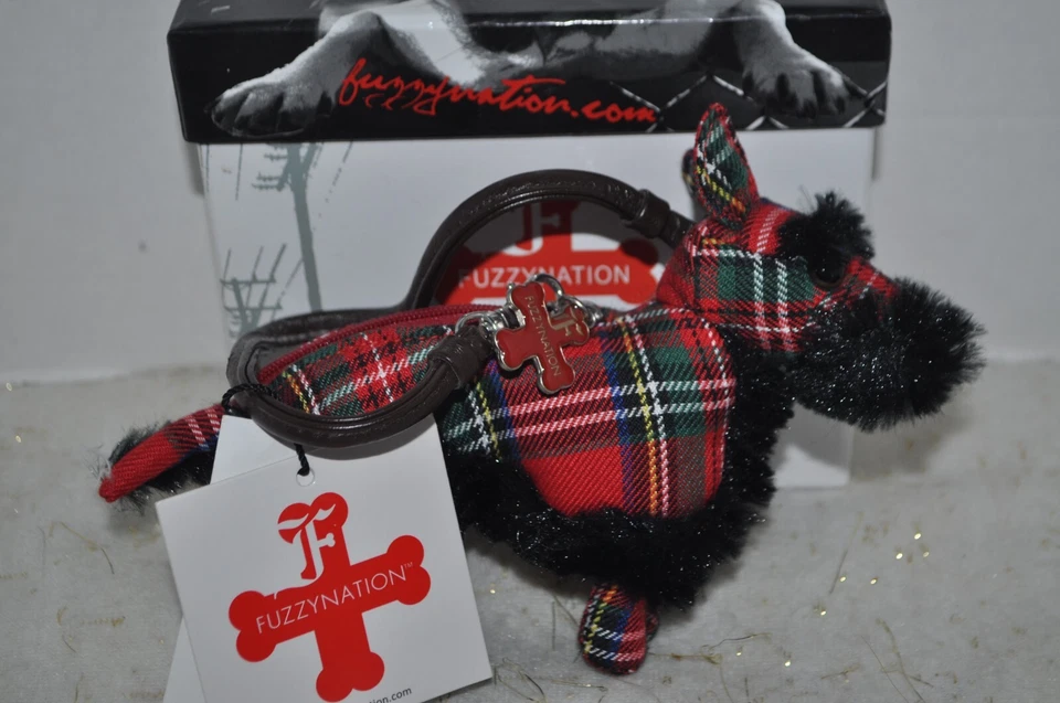 Fuzzy Nation Tartan Scottie Dog Wristlet Coin Purse Mini Bag DAMAGED Strap AS-IS - Image 2 of 4