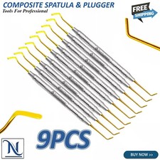 Dental Composite Filling Spatula Plugger Titanium Gold Tips X1, X3, X5, X10 Deal
