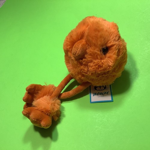 JELLYCAT London Orange Zingy Chick Plush Stuffed Animal Stuffie 7” - Picture 8 of 12