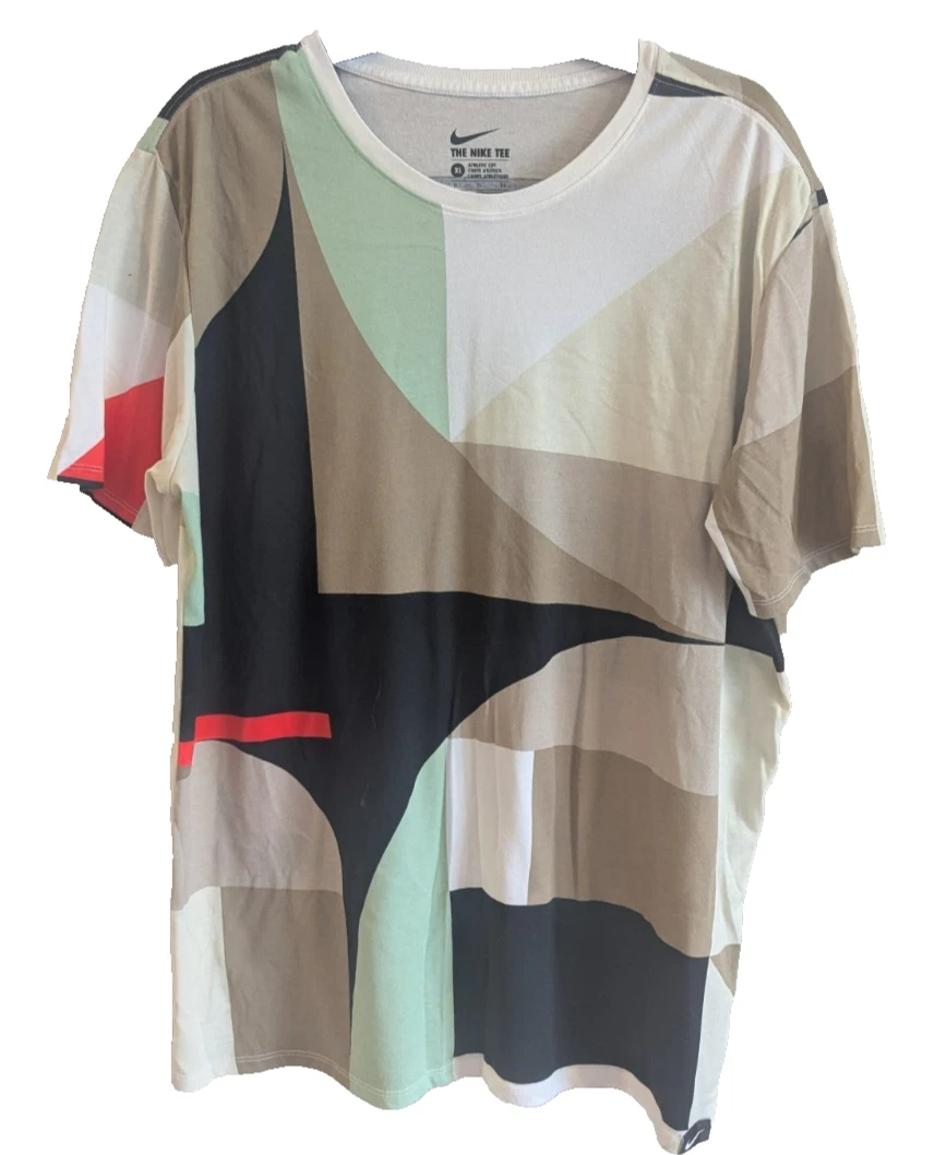 Nike Dri-Fit KD Durant Men's Geometric Colorful Color Block Athletic Tshirt XL