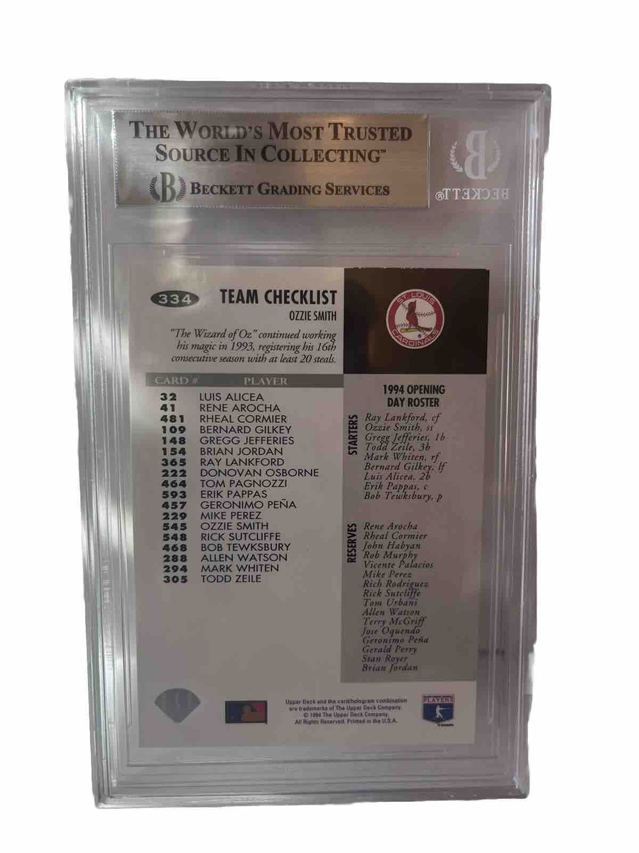 1994 Collector's Choice Silver Signature #334 Ozzie Smith TC