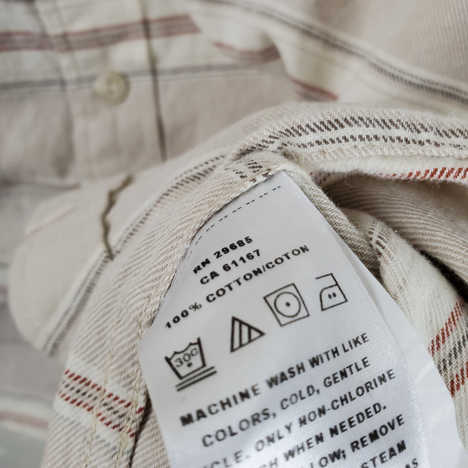 Pendleton Button Up Shirt Mens Extra Large Beige … - image 8