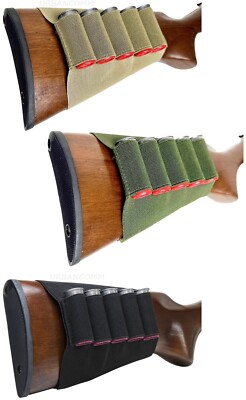 VISM Buttstock Shotshell Holder Shotgun Stock Ammo Sleeve 5-Shot 12g hunt shoot 