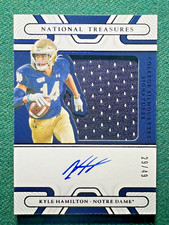 2022 National Treasures Collegiate Kyle Hamilton Rookie Patch Auto 29/49 RPA RC!