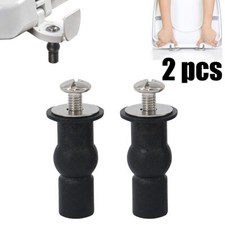 2 Pack Toilet Screws Hinges Expanding Rubber Top Nuts Fixings WC Blind Hole New