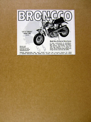 1969 Broncco T/C-4 CROSS mini-cycle minibike motorcycle vintage