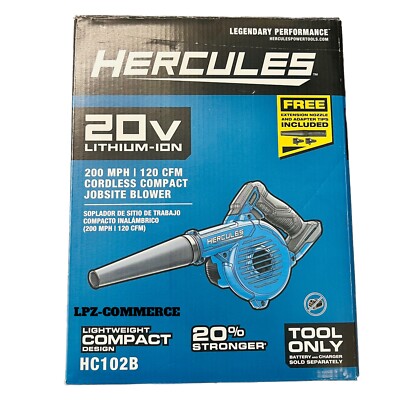 Hercules 20V Cordless Blower 20 Volt MAX Compact Jobsite 120 CFM (TOOL ONLY)