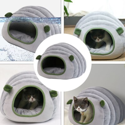 Cute Cat Bed With 3D Ears – Warm, Cozy Cave For Cats & Small Dogs, Removable Washable Cover - View #12