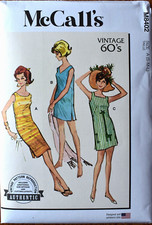 MCCALLS PATTERN 8402 DRESSES  RETRO 60S  MISSES SIZES SMALL MEDIUM LARGE UNCUT