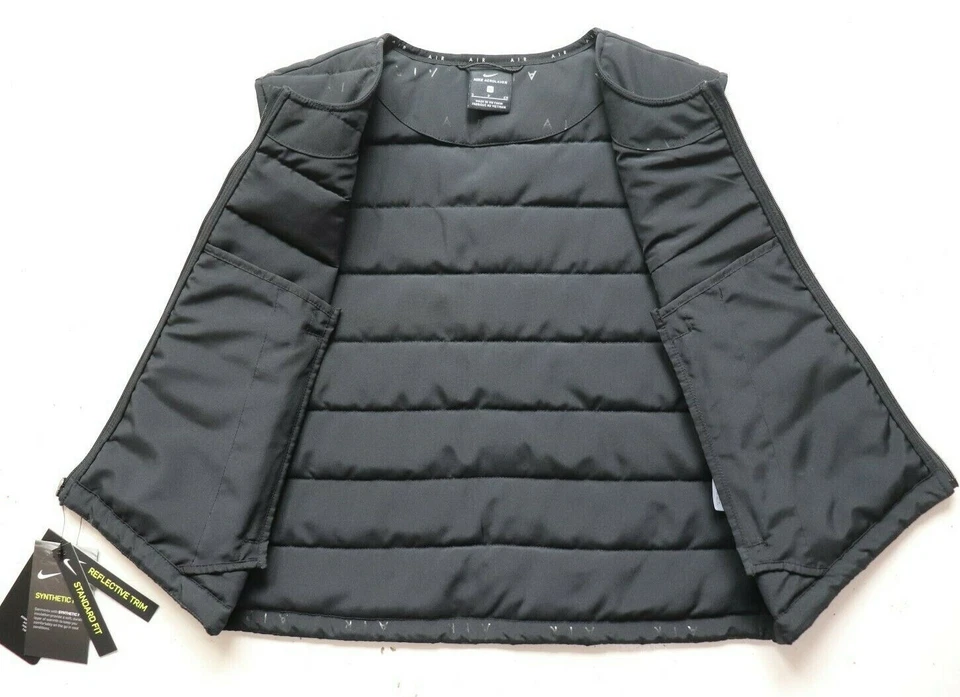 NIKE AIR RUNNING LIGHT REFLECTIVE GRAPHIC GILET JACKET BLACK CU3098-010 WOMEN S - Image 2 of 4