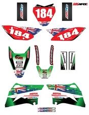 Full  Custom Graphic  Kit -AUSSIE PRIDE - KAWASAKI KLX 110 - 2010 - 2023 decals