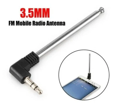 FM Radio Handy Soundbox Teleskop Antenne ausziehbar 24cm FM 3.5mm Klinkenstecker