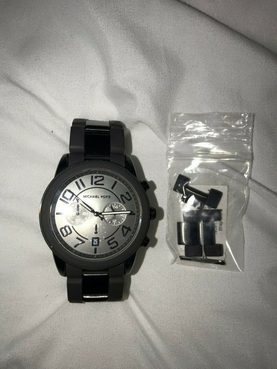 Michael Kors Watch Silicone/Stainless Steel Mercer Chronograph