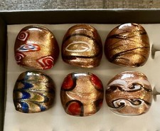 NEW Handmade lampwork glass rings Size 6