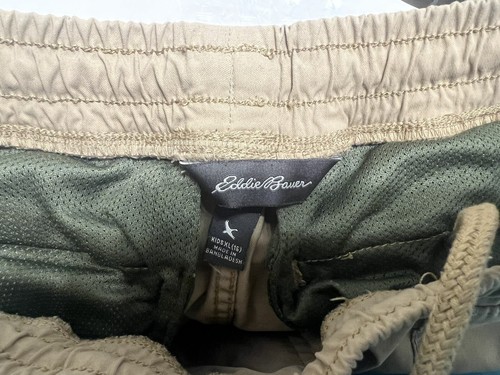 Eddie Bauer Kids Unisex Khaki Beige Outdoor Hiking Cargo Joggers Pants XL (16) - Picture 5 of 5
