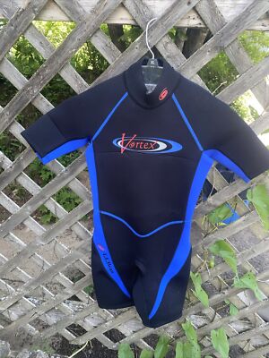 LL Bean Vortex Kids  Wet Suit 10 Black Blue Surf New With Tag