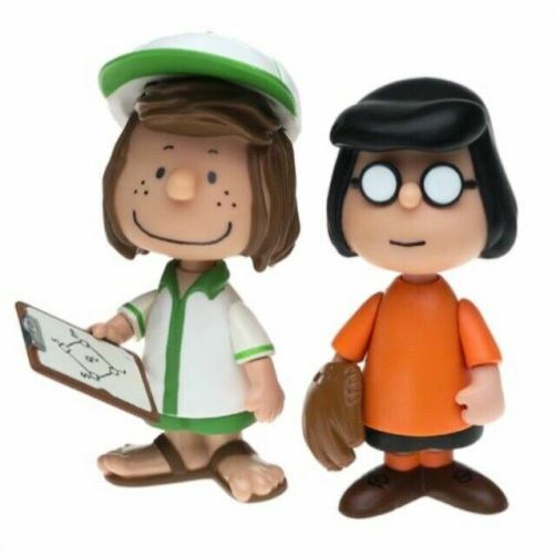 PEANUTS BASEBALL ALL STAR DUGOUT - MARCIE & PEPPERMINT PATTY