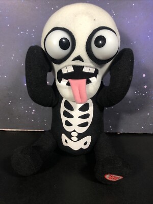 See Video Halloween Animated Plush Skeleton Tested Works Roughly 9  Plush