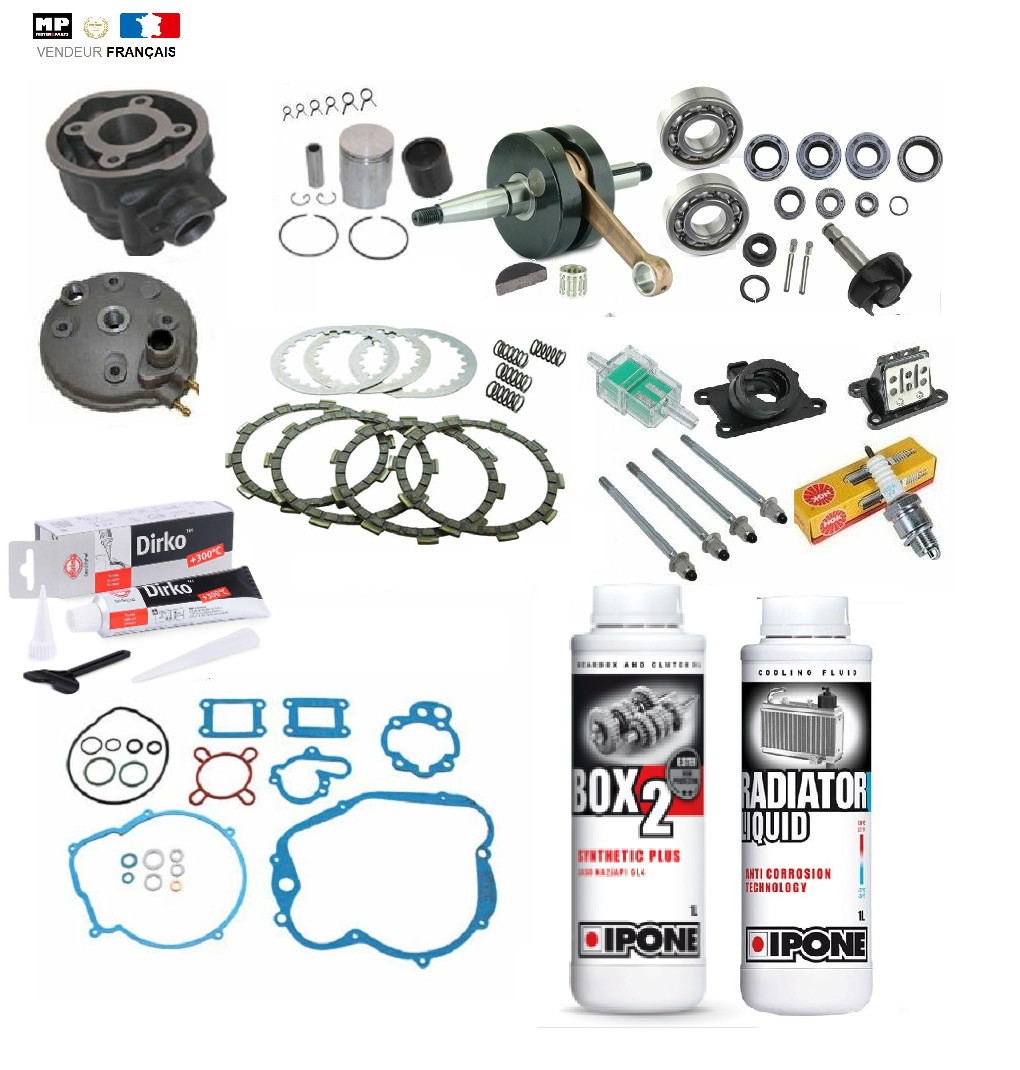 Kit réfection moteur fonte 50cc AM6 pour l'entretien régulier des motos 50 à boîte