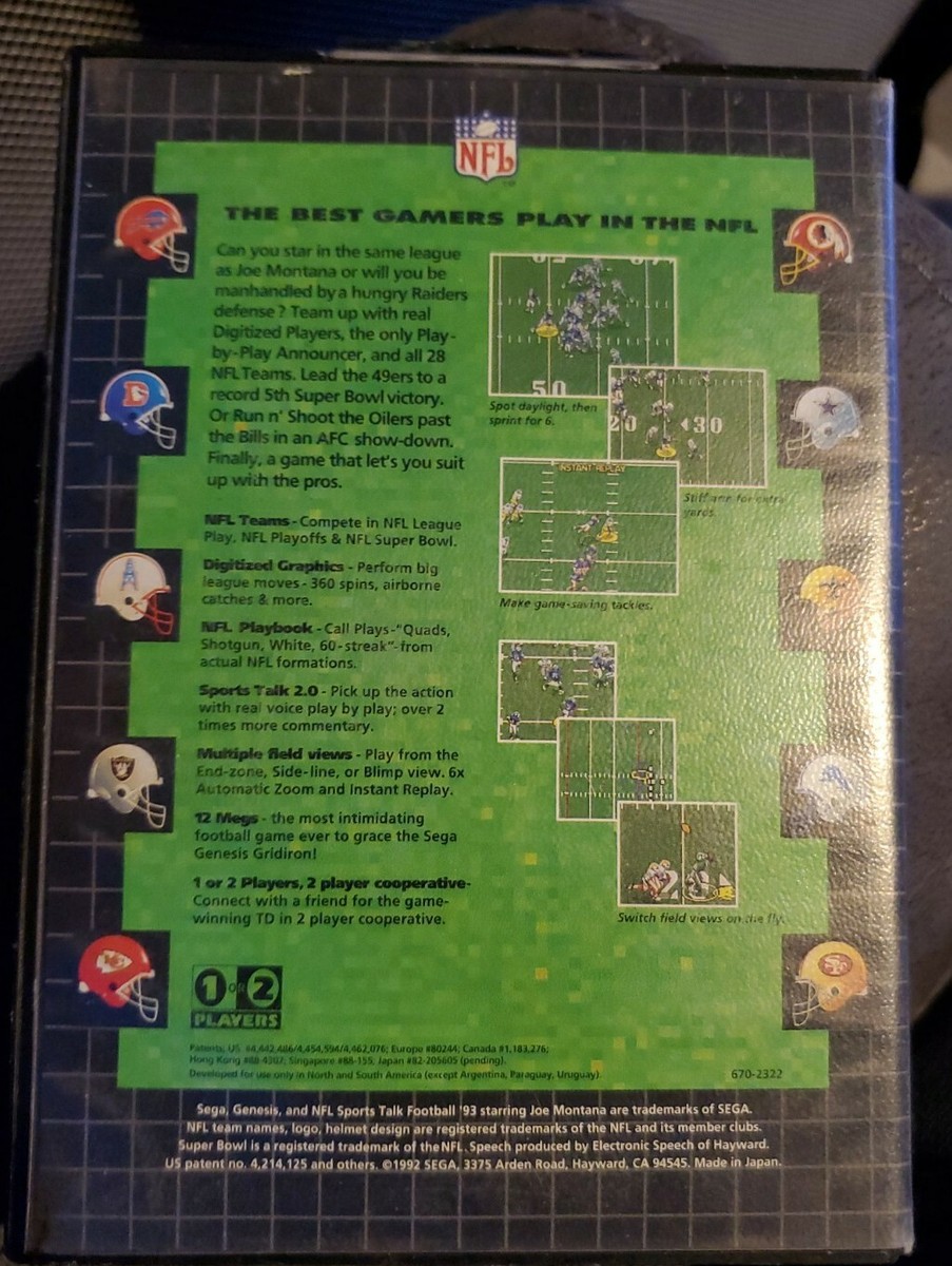 NFL Sports Talk Football 93 Starring Joe Montana (Sega Genesis