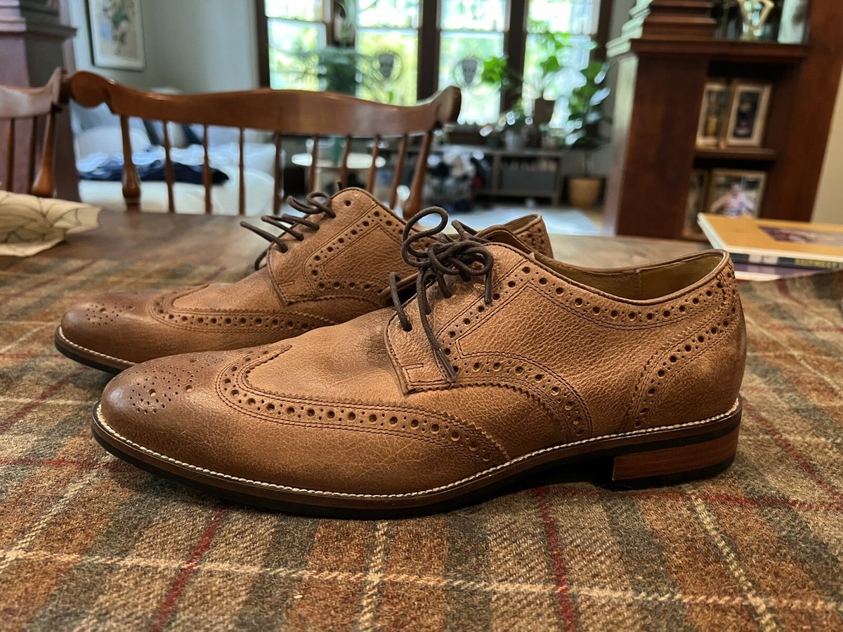 Vintage Cole Haan Suede Wingtip Shoes. Bench Made in England. Size 9D. VGC. Cole Hann Bench Made England Mens Wingtip Oxfords Dress  main image 2