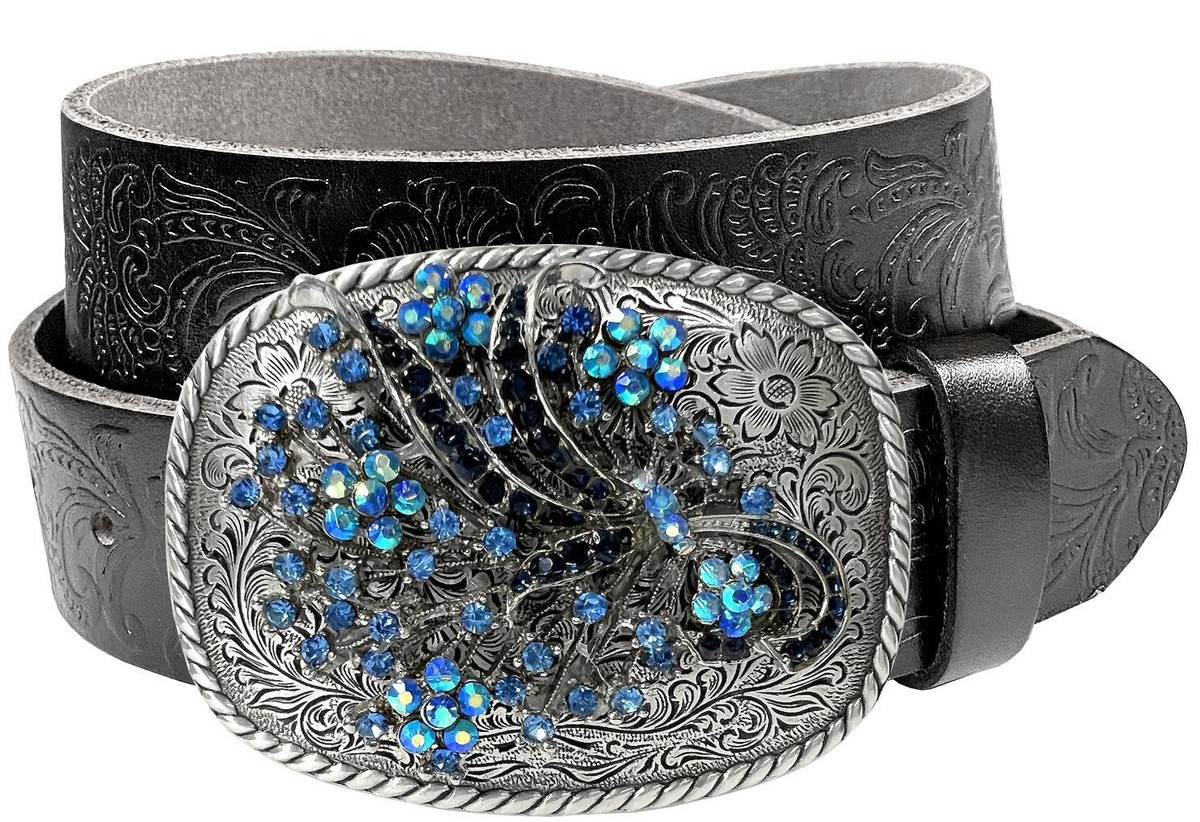 Genuine Full Grain Western Floral Engraved Tooled Leather 