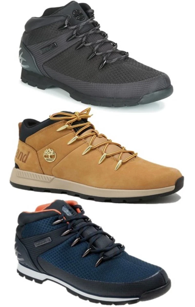 Timberland Mens Euro Sprint Boots Trekking Shoes Mid Hiker Boots Hiking Footwear