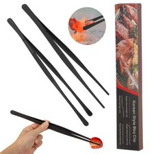 Kitchen Tweezer 12  Round Tip BBQ Grill Plating Long Food Tongs Chef DIY Tool