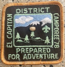 EL CAPITAN DISTRICT 1978 CAMPOREE PREPARED FOR ADVENTURE SCOUT PATCH