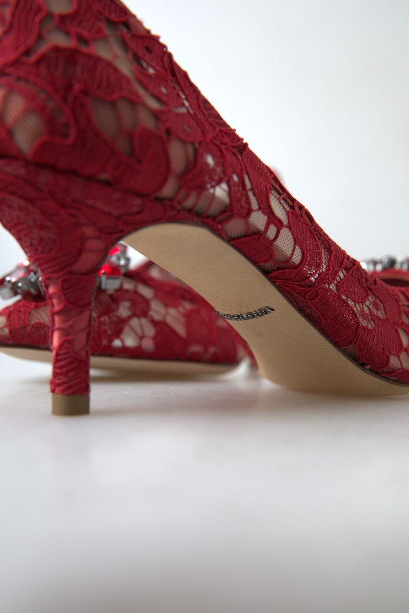 パンプス Dolce & Gabbana Taormina Lace Pumps Pump In Taormina Lace With Crystals - Women | Dolce&Gabbana
