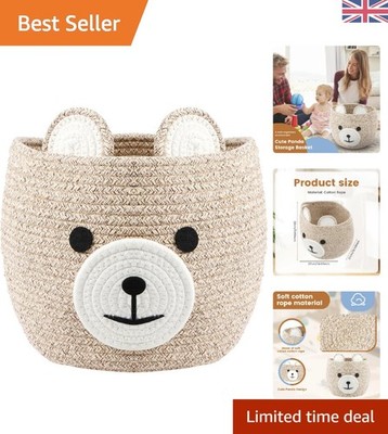 Großer Baumwollbär Aufbewahrungskorb mit Griffen - perfekt für Babys Essentials