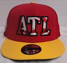 NBA Atlanta Hawks New Era 9Fifty ATL Embroidered Snapback Hat Cap OSFM