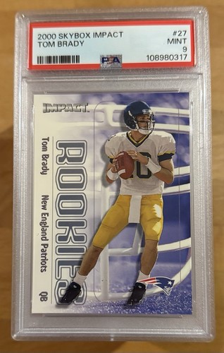 2000 Skybox Impact Football #27 TOM BRADY RC PSA 9 MINT ROOKIE
