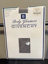 Vintage Givenchy Body Gleamers 157 Silver Fox Pantyhose Size C Control Top Sheer