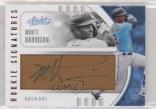 2021 Panini Absolute Tan Leather 59/99 Monte Harrison #131 Auto 1c7